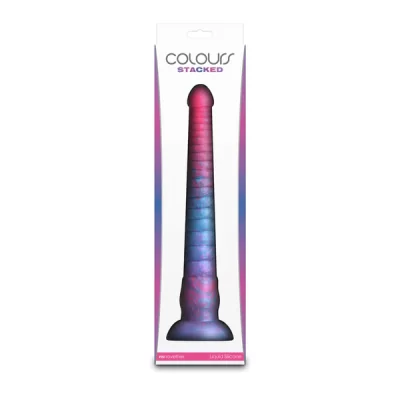 "Stacked 12 tri-couleur silicone liquide – Dildo réaliste Québec | Le Prince"