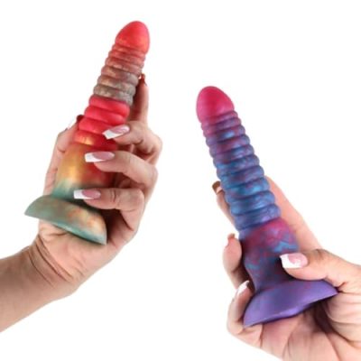 "Dildo Stacked 6 tri-couleur en silicone liquide – Accessoire érotique Canada | Boutique Érotique Le Prince"