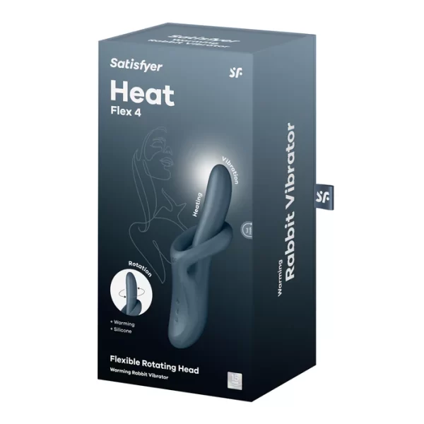 "Satisfyer Heat Flex 4 avec câble USB magnétique inclus, vue de la base, Boutique Le Prince Québec."