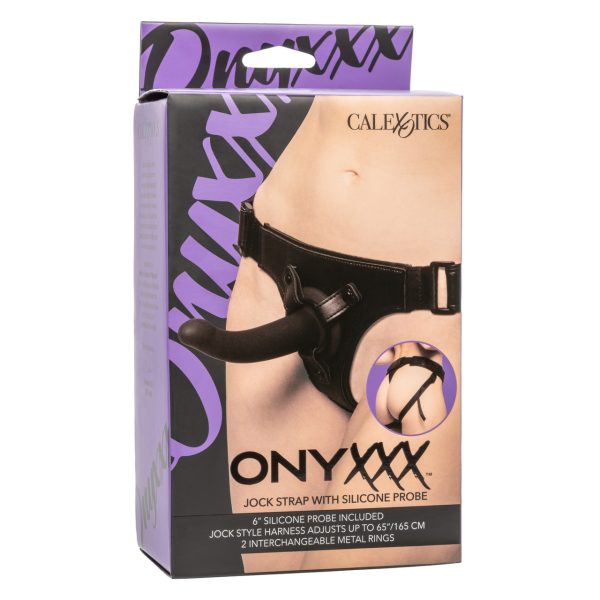 "Harnais Onyxxx Jock Strap réglable 65 pouces, vue latérale, Boutique Le Prince."