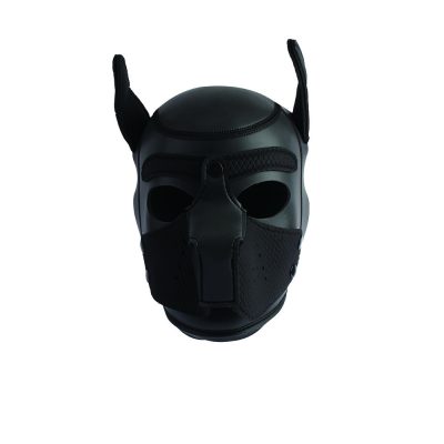 "Gros plan sur le museau et les oreilles intérieures, illustrant l'aspect 'puppy' unique du masque."