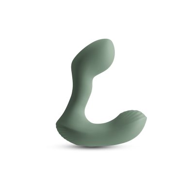 "Masseur prostatique vibrant Outlaw Renegade silicone sage, vue de face, Boutique Le Prince Québec."