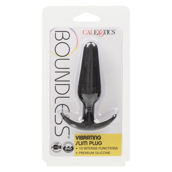 "Boundless Slim Plug silicone doux vibrant, gros plan, Québec Canada."