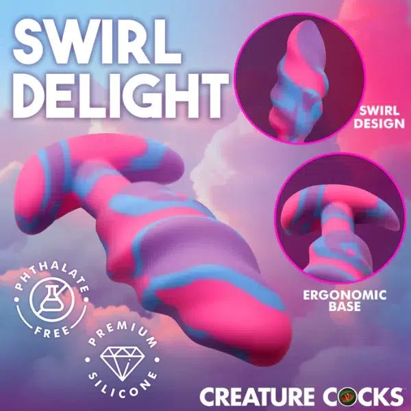 "Plug anal Creature Cocks avec base ventouse, vue latérale, Boutique Le Prince."