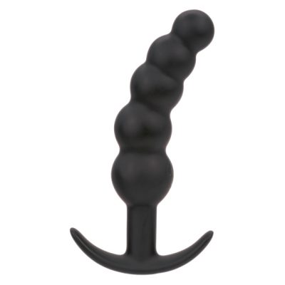 "Plug Vibrant Perlé X5 IPX7 noir, vue latérale, Boutique Le Prince."