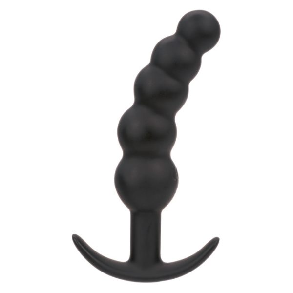"Plug Vibrant Perlé X5 IPX7 noir, vue latérale, Boutique Le Prince."