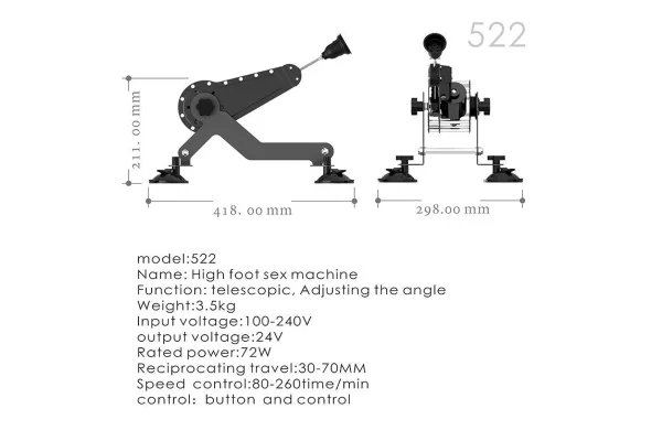 "Spider ZSex connecteur ventouse 3.15 pouces, détail, Québec Canada."