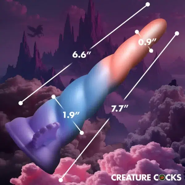 Sextoy licorne coloré violet bleu rouge de Creature Cocks
