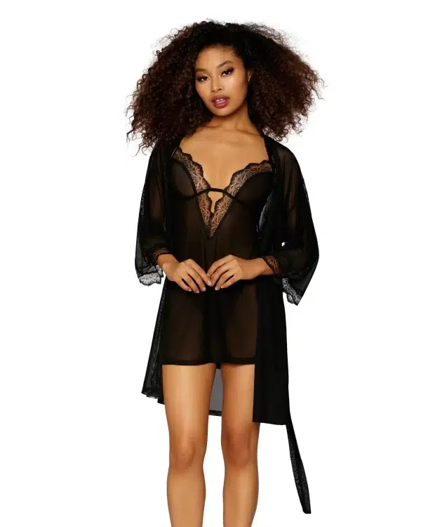 mannequin portant nuisette et peignoir Dreamgirl