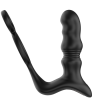 Vue du sextoy avec double anneau pour pénis et testicules