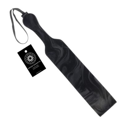 « Paddle Loop Velvet Noir en cuir végan avec dragonne sécurisée »