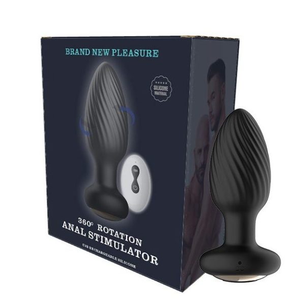 Plug anal compact avec base évasée et rotation