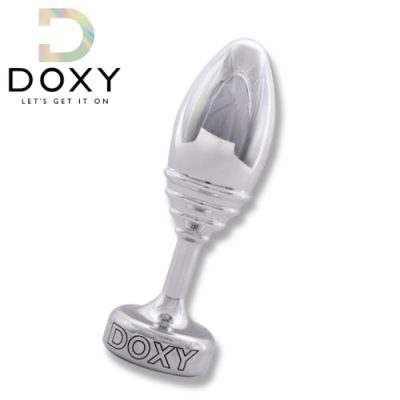 Plug anal nervuré aluminium Doxy vue latérale