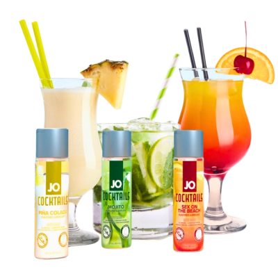 gamme complète lubrifiants aromatisés System Jo Cocktails