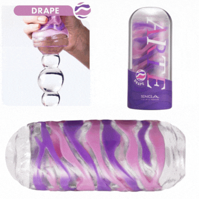 Masturbateur Drape TENGA ARTE – vue extérieure artistique