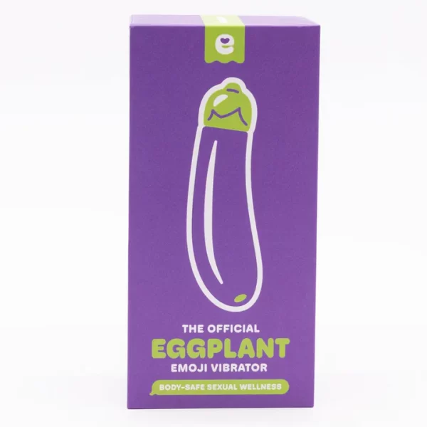 Eggplant Emojibator silicone médical doux et hypoallergénique