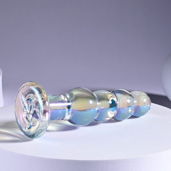 Plug anal design lapin en finition iridescente