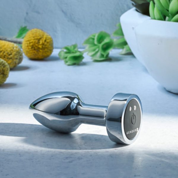 Mini Plug Anal Vibrant Rockin – finition aluminium lustrée