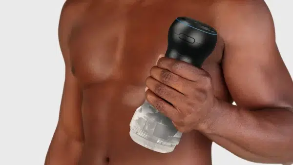 Masturbateur transparent avec effet de succion
