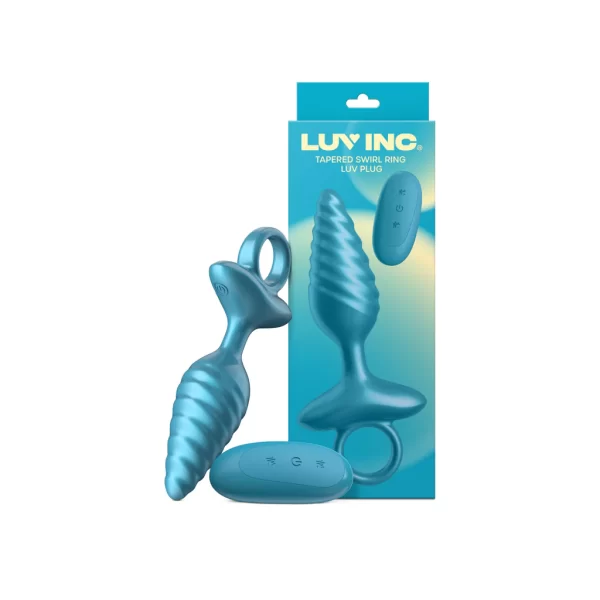 Packaging élégant du plug vibrant télécommandé Tapered Swirl Ring Luv Inc