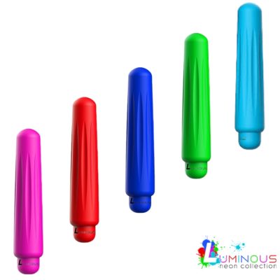 Delia Luminous Neon – mini vibromasseur bullet 10 cm / 4 po