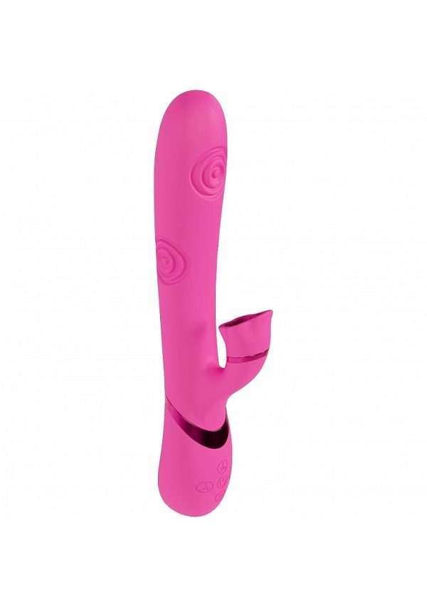 Fiore Dolce VIVE – vibromasseur triple moteur succion rose
