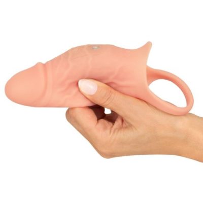 Sleeve pénis rallonge vibrante avec anneau scrotal