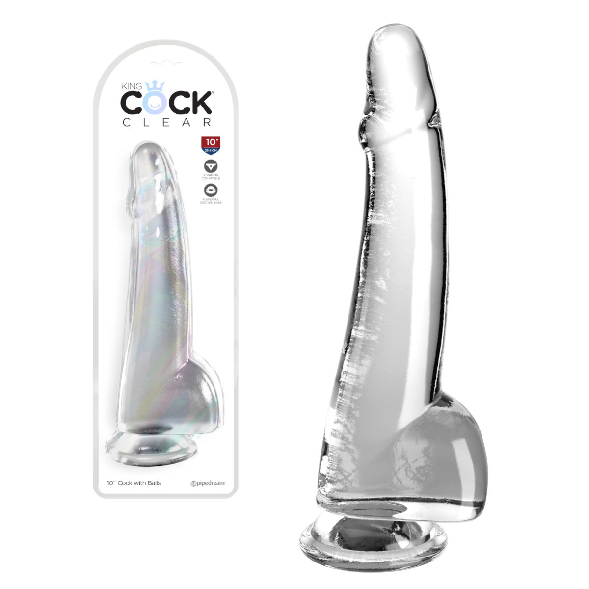 10'' Cock with Balls - King Cock Clear – Image 4