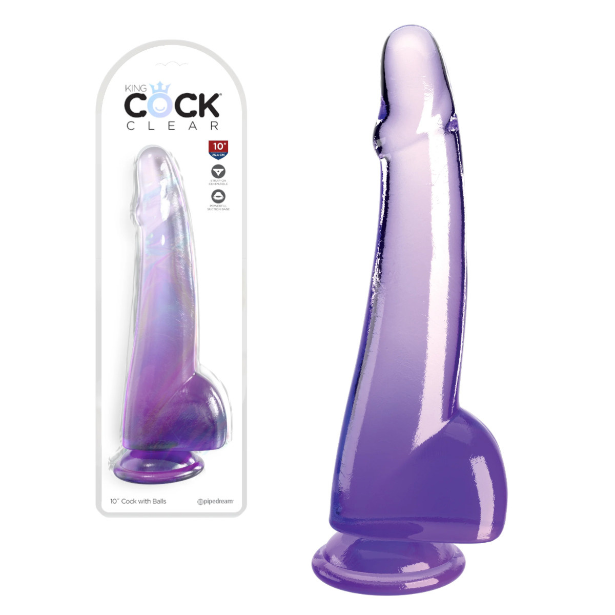 10'' Cock with Balls - King Cock Clear – Image 5