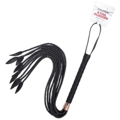 Flogger Punishment 9 lanières tressées rose gold