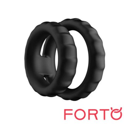 Double anneau pénien Forto F-43 silicone ergonomique