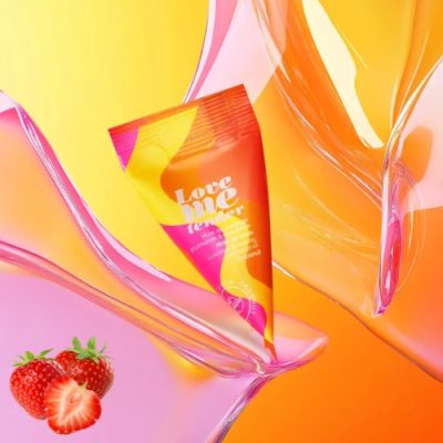 • Love Me Tender Fraise huile massage chauffante format voyage