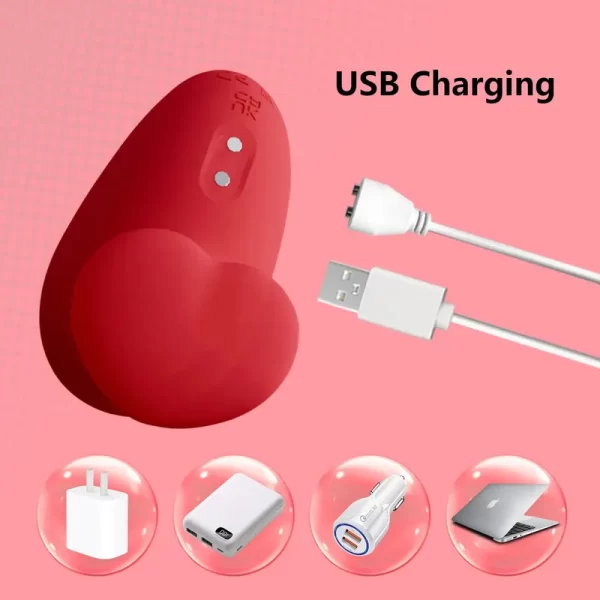Stimulateur mamelons rechargeable USB rouge