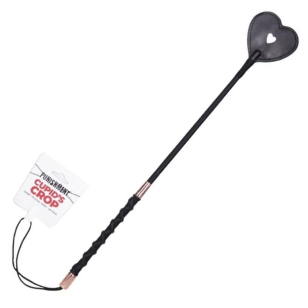 Cravache cœur en cuir rose gold Cupid’s Crop