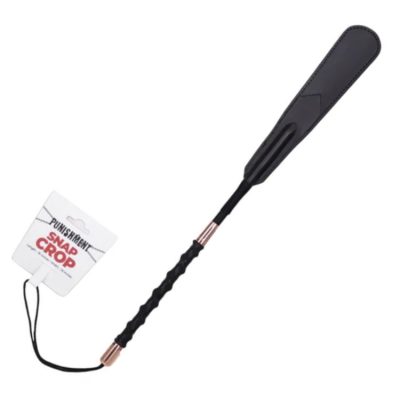 Cravache fendue en cuir rose gold Snap Riding Crop
