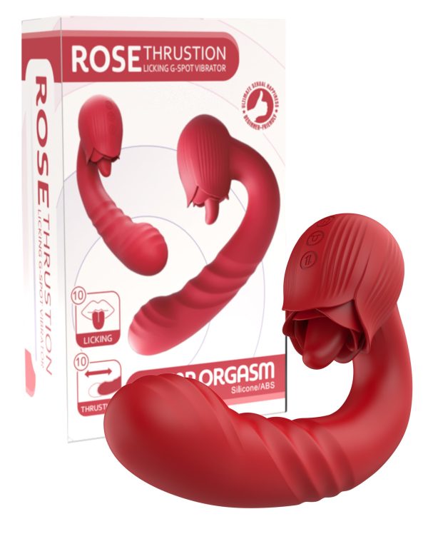 Vibromasseur Rose Thrustion Licking G-Spot rouge