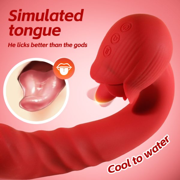 Sextoy 2 en 1 va-et-vient et léchage