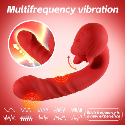 Vibromasseur point G et clitoris rechargeable