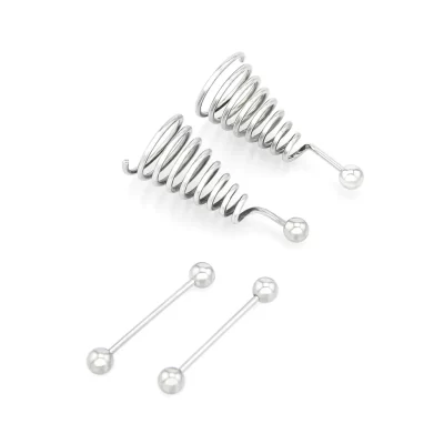 Spirale avec barbell pour mamelons percés