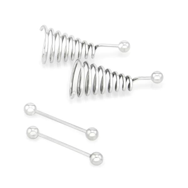 Spirales extension mamelons percés acier inoxydable