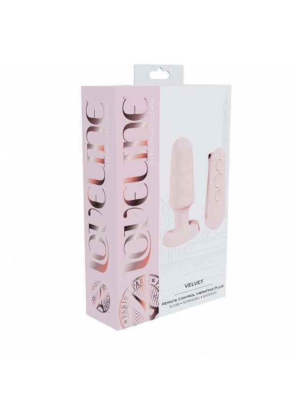 Loveline Velvet plug anal texturé avec télécommande