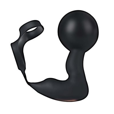 Stimulateur P‑spot noir tête gonflable et anneaux