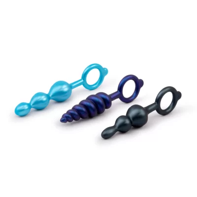 Ensemble de plugs anaux perlés en silicone