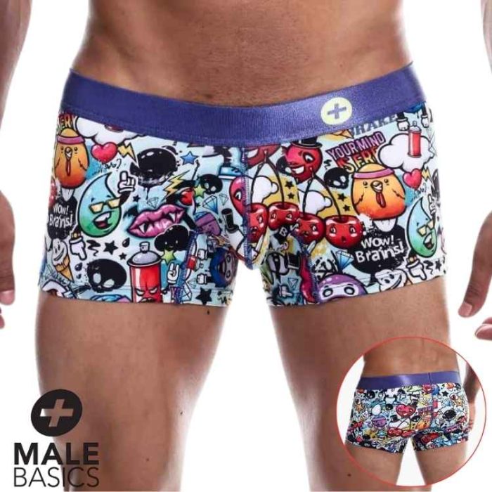 Boxer Court Hipster Cherries de MaleBasics imprimé cerises BD