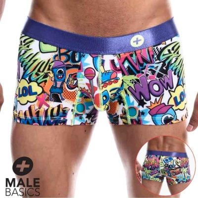 Boxer Court Hipster Wow de MaleBasics comics coloré