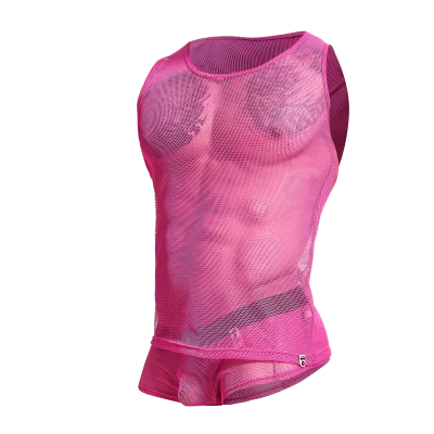 Débardeur sexy homme MOB Eroticwear HotPink