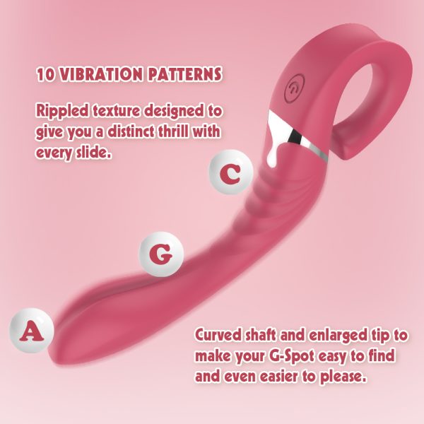 sextoy incurvé silicone rose rechargeable