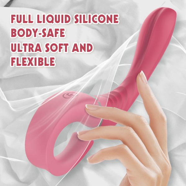 sextoy incurvé silicone rose rechargeable