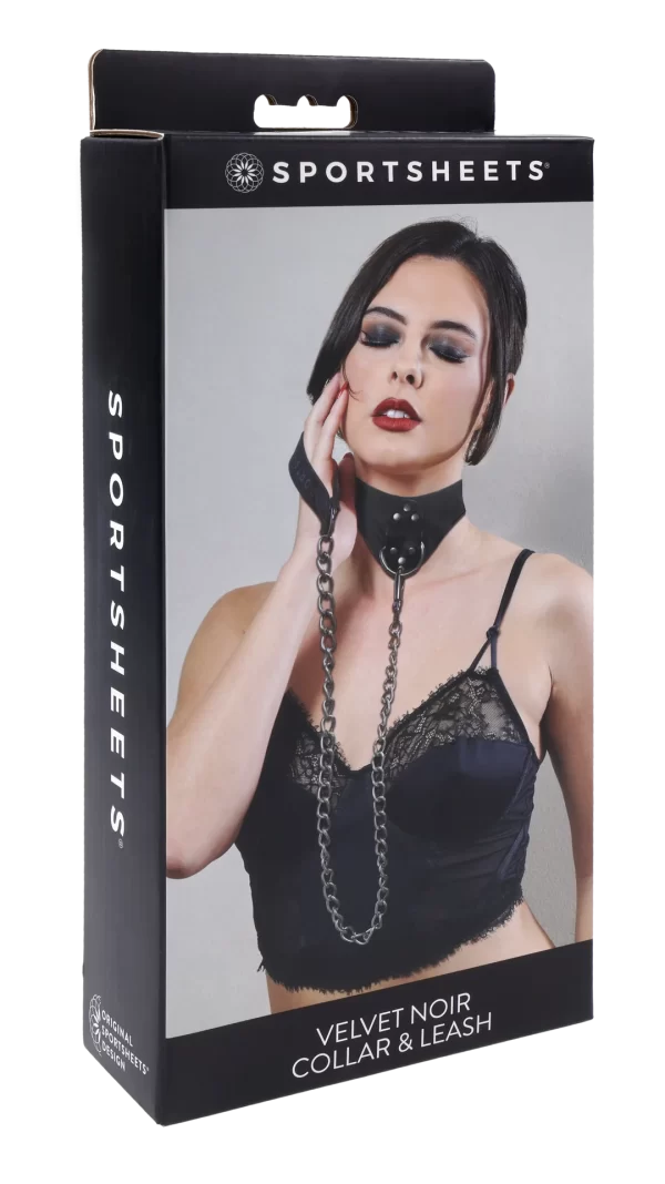 Collier bondage avec chaîne en métal
