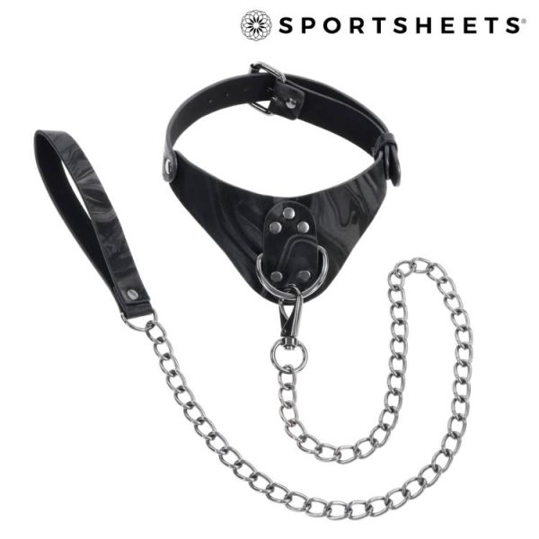 Collier & Laisse Velvet Noir BDSM